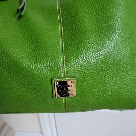 Dooney & Bourke Pebble Grain leather Juliette Hobo bag green w/ silver hardware - Picture 5 of 12